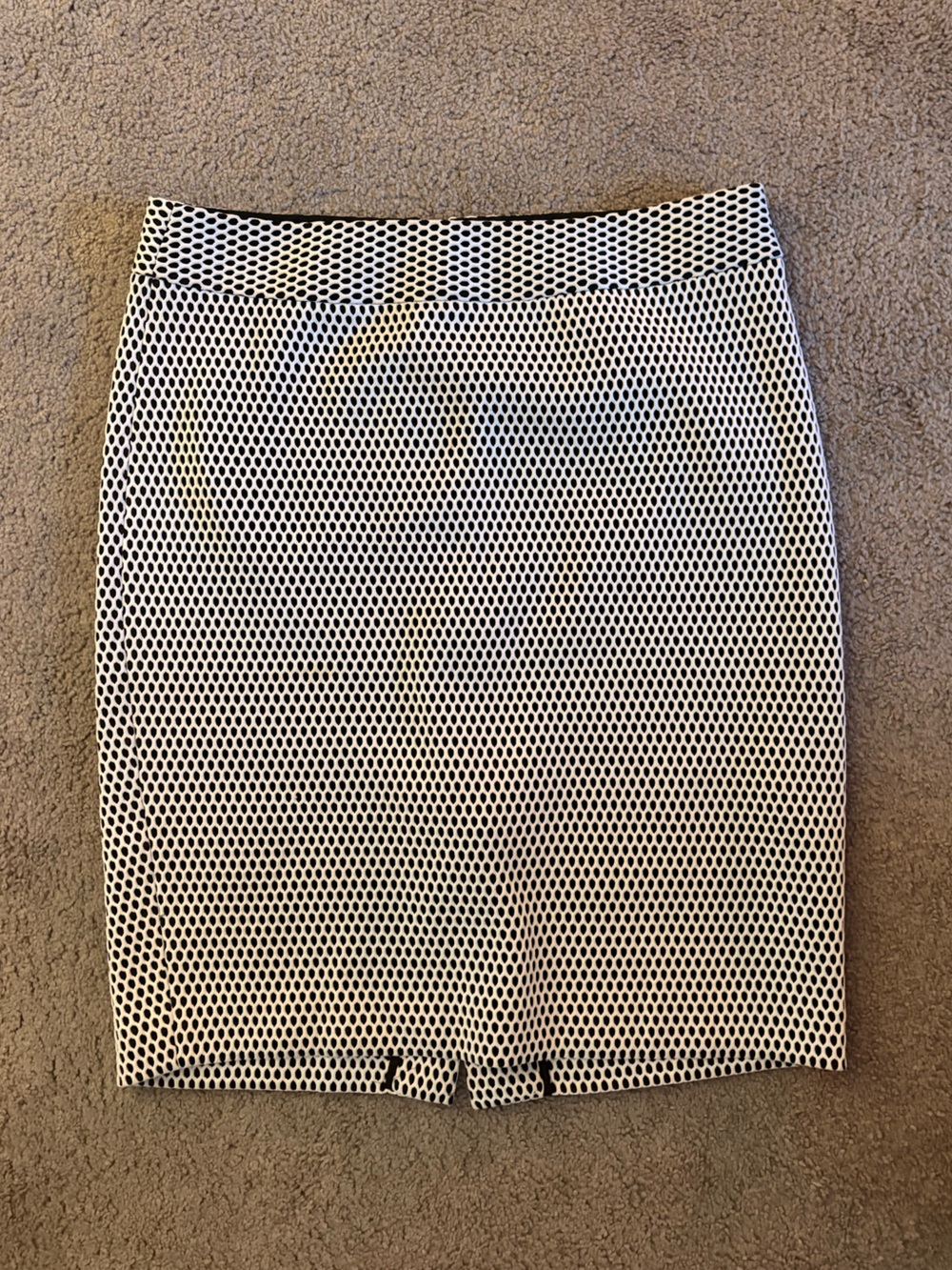 Banana Republic Black and White Geo-Pattern Pencil Skirt
